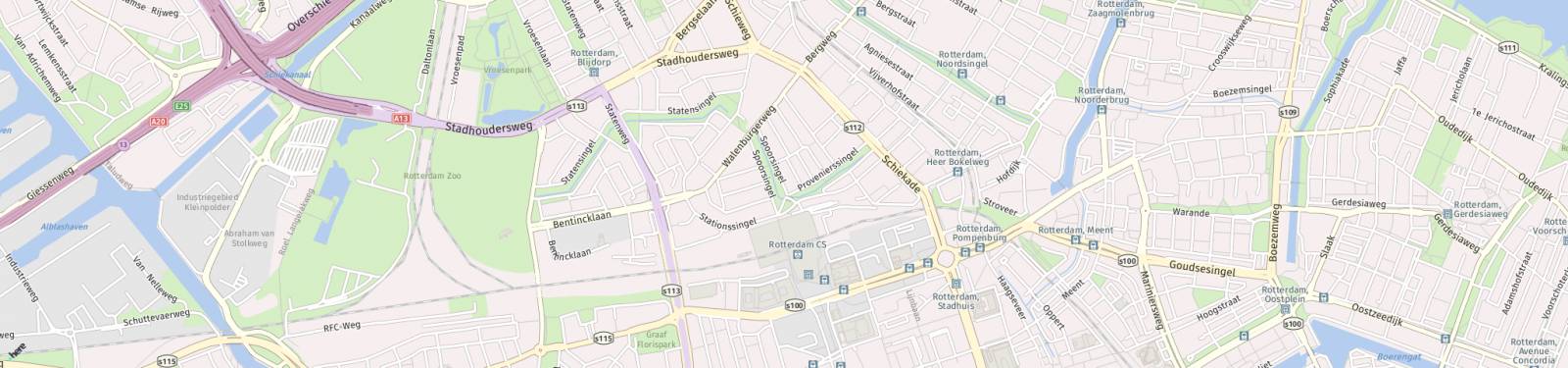 Kaart met locatie Appartement Spoorsingel