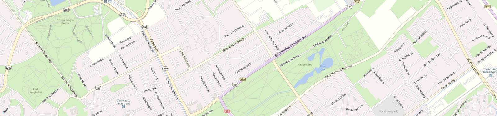Kaart met locatie Appartement Weissenbruchstraat