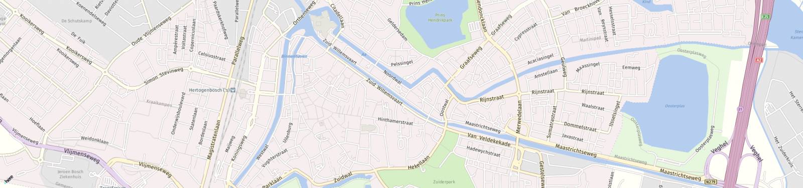 Kaart met locatie Appartement Zuid Willemsvaart