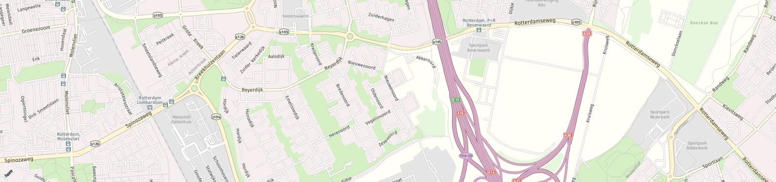 Kaart met locatie Kamer Nieuwenoord