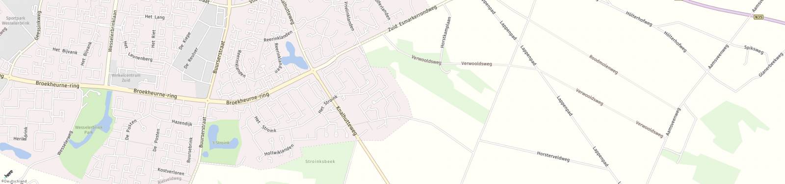 Kaart met locatie Huurwoning Hanenberglanden