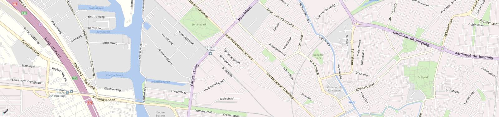 Kaart met locatie Appartement Amsterdamsestraatweg