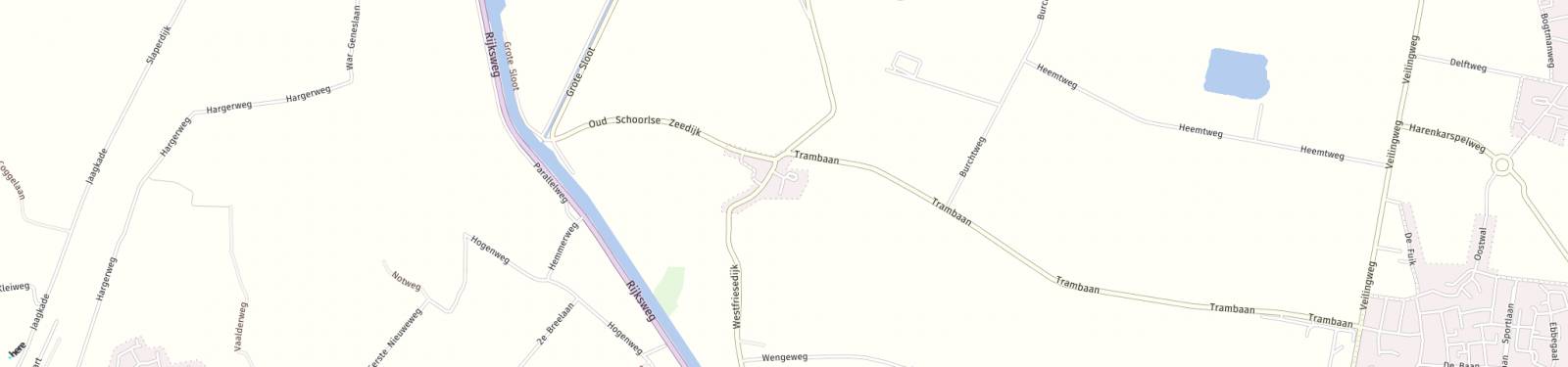 Kaart met locatie Bungalow Kerkpad