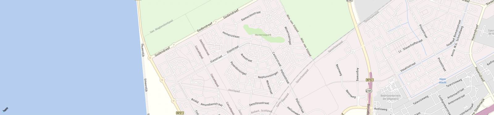 Kaart met locatie Huurwoning Aresstraat