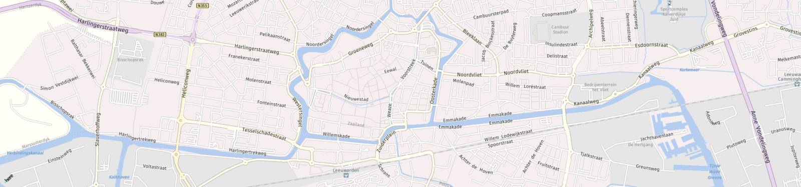Kaart met locatie Appartement Heerestraat