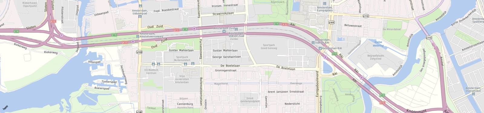 Kaart met locatie Huurwoning Rosy Wertheimstraat