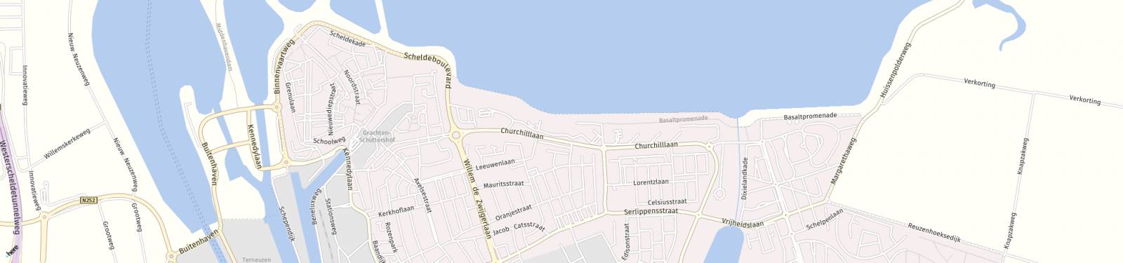 Kaart met locatie Appartement Churchilllaan