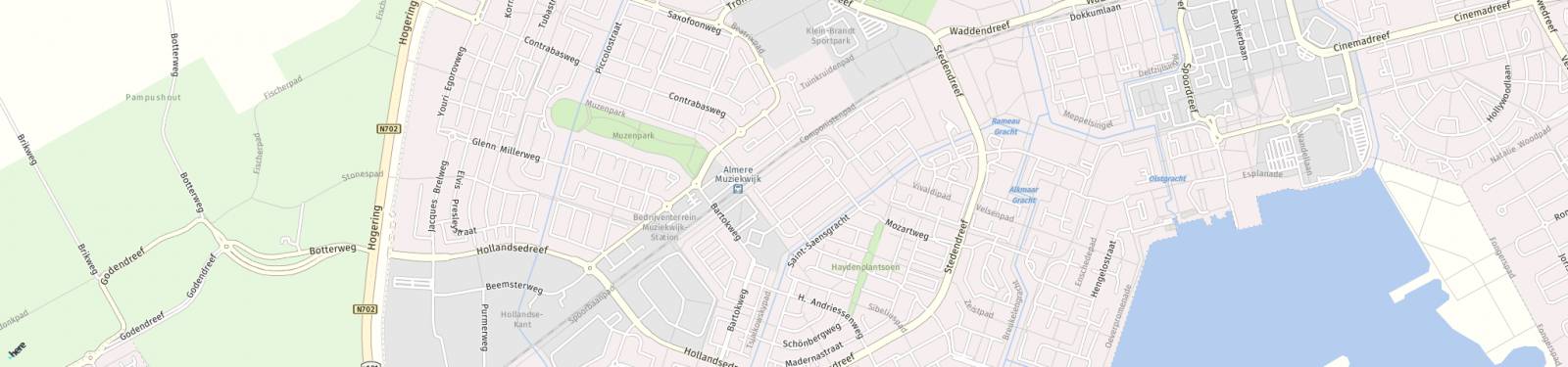 Kaart met locatie Appartement Rachmaninovstraat