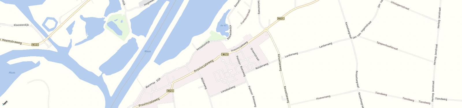 Kaart met locatie Appartement Provincialeweg