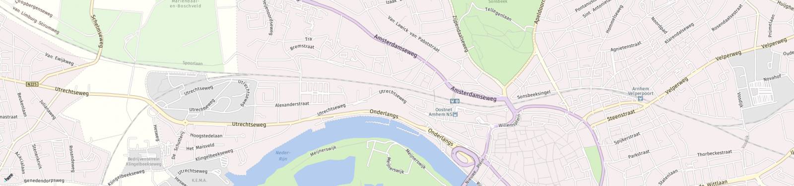 Kaart met locatie Kamer Utrechtseweg