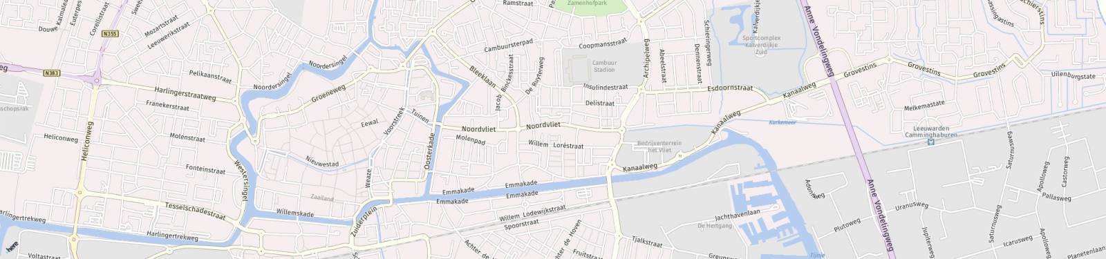 Kaart met locatie Appartement Zuidvliet