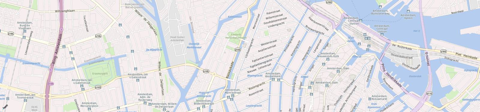 Kaart met locatie Appartement Marnixkade