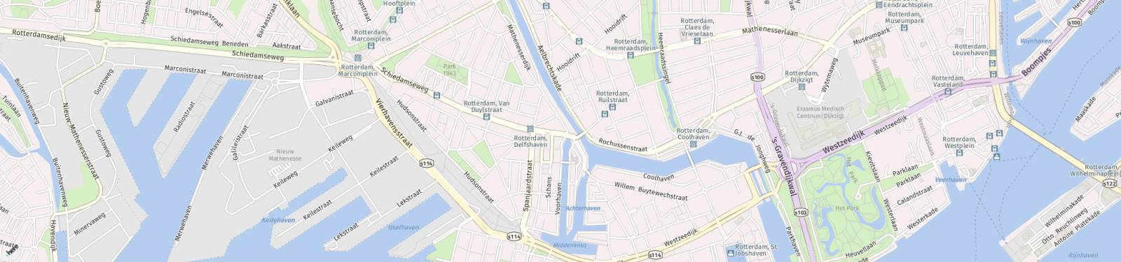 Kaart met locatie Appartement Schiedamseweg