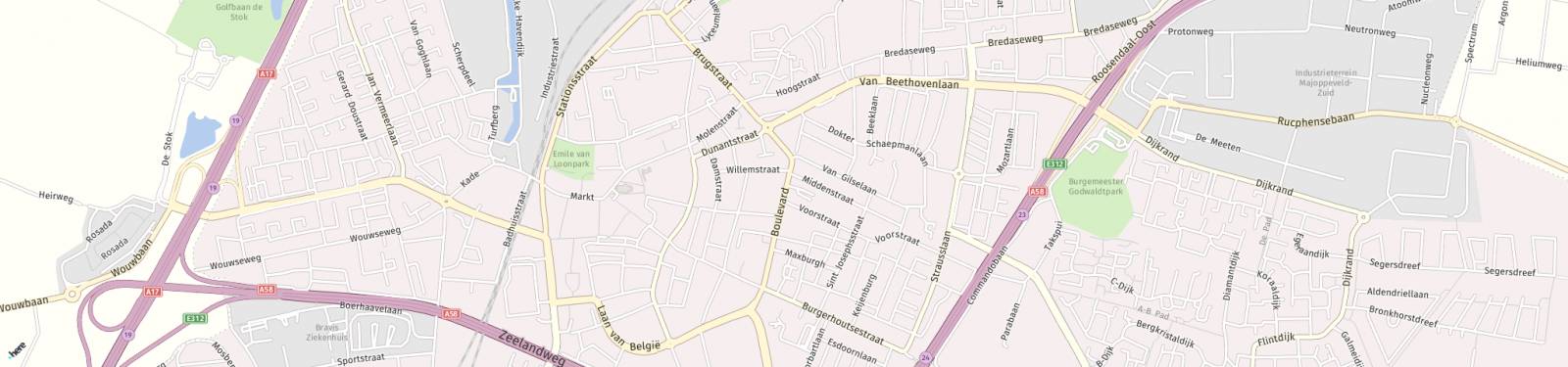 Kaart met locatie Studio Boulevard