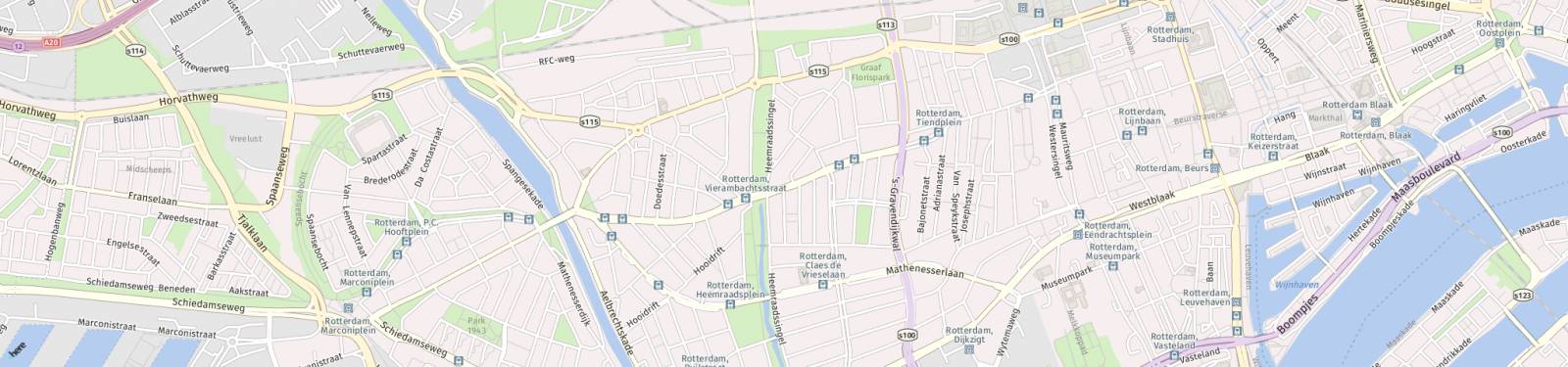 Kaart met locatie Appartement 2e Middellandstraat