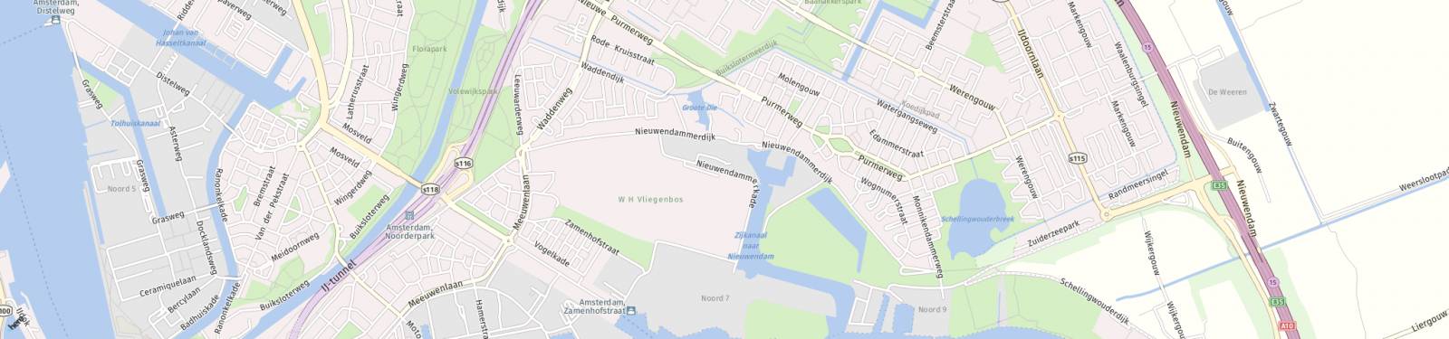 Kaart met locatie Appartement Nieuwendammerkade