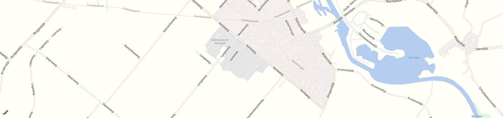 Kaart met locatie Huurwoning Kerkweg