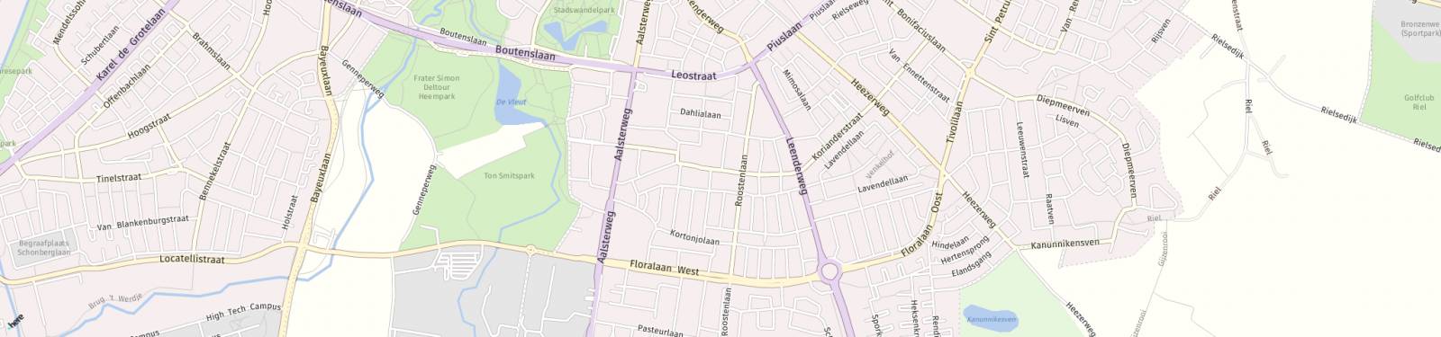 Kaart met locatie Appartement Gladiolusstraat