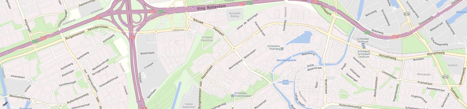 Kaart met locatie Appartement Nieuwlandplein