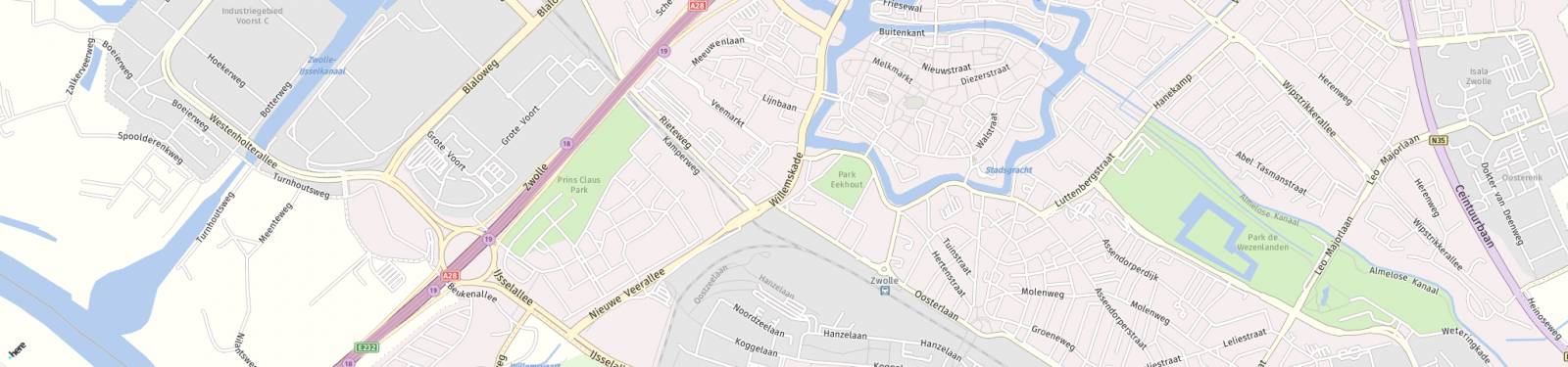 Kaart met locatie Appartement Willemskade