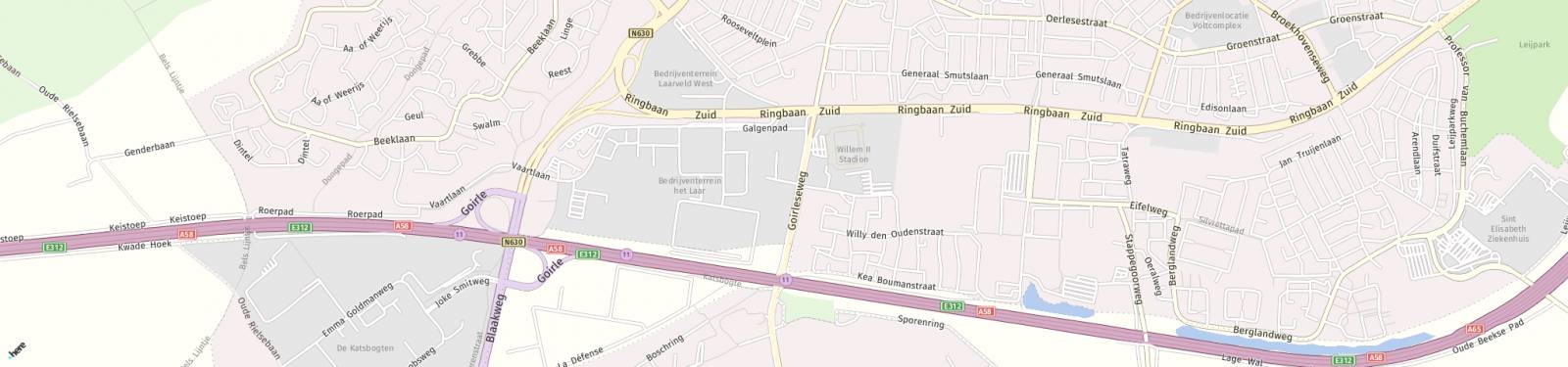 Kaart met locatie Villa Guido Gezellestraat