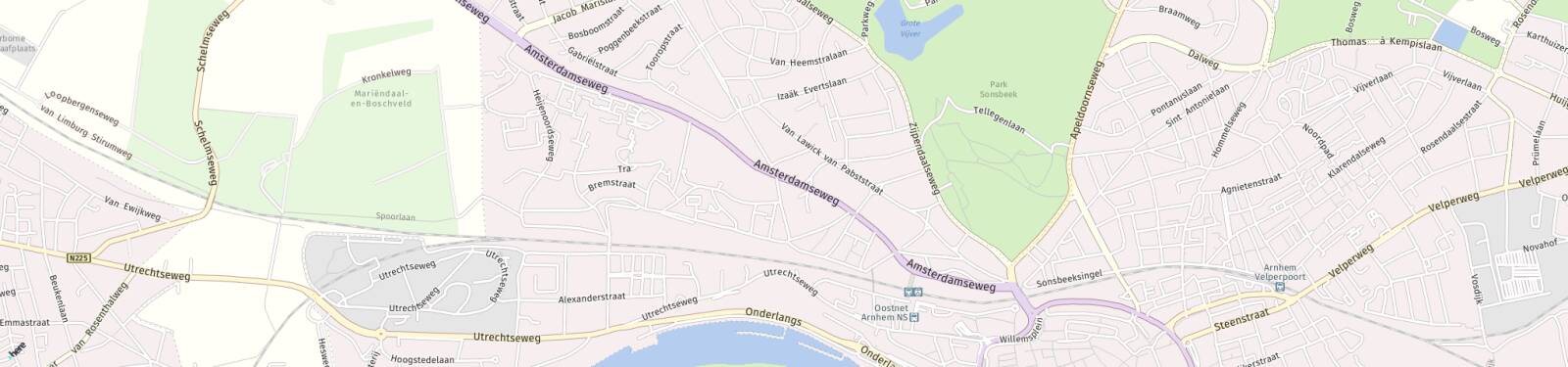 Kaart met locatie Huurwoning Amsterdamseweg