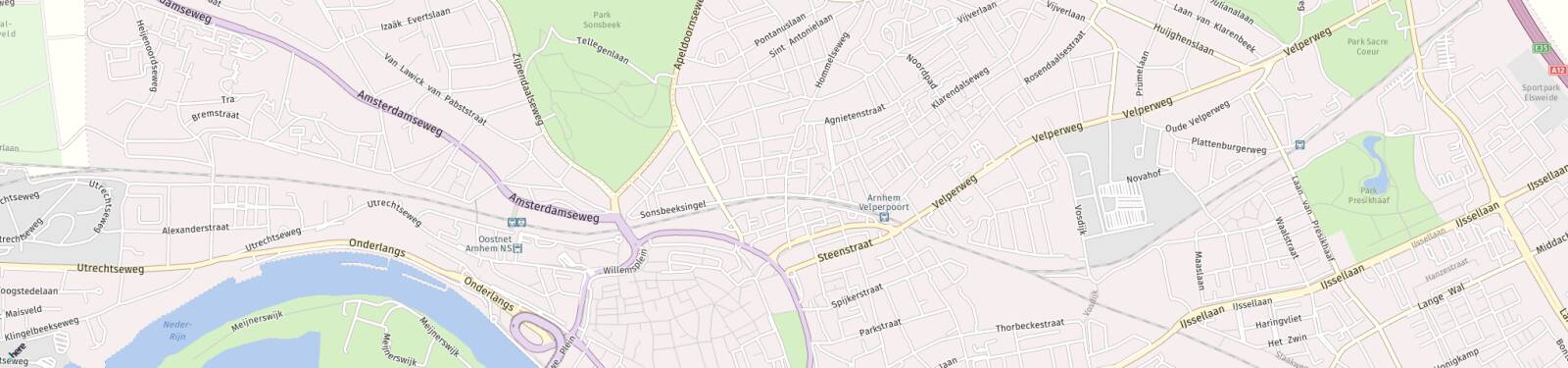 Kaart met locatie Appartement Hommelseweg
