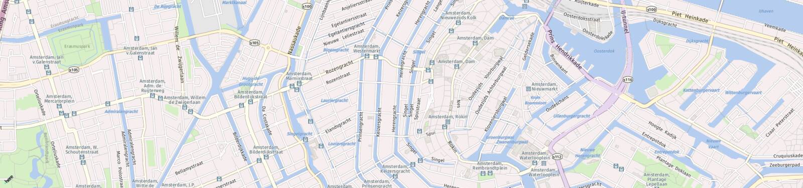 Kaart met locatie Appartement Herengracht