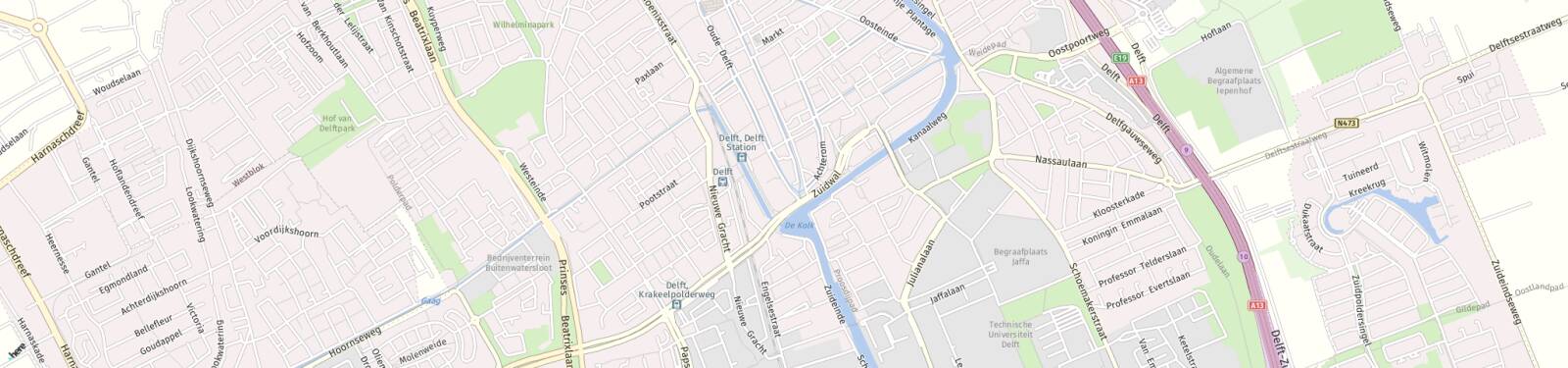 Kaart met locatie Appartement Oude Delft