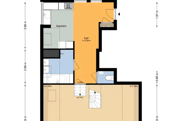 Foto #24 Appartement Karnemelksteeg Amsterdam