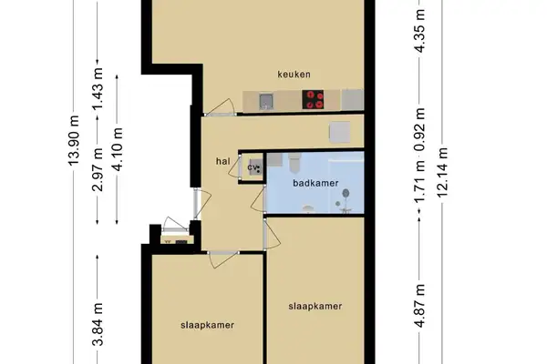 Foto #22 Appartement Oude Singel Leiden