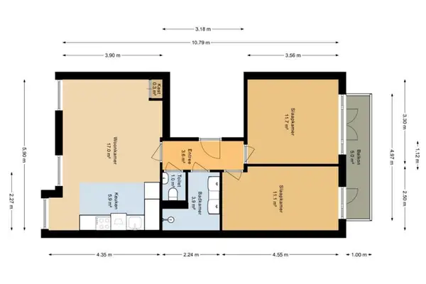 Foto #12 Appartement Haarlemmermeerstraat Amsterdam