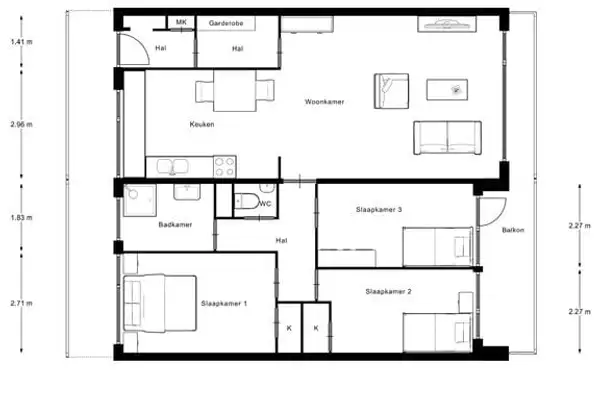 Foto #28 Appartement Arthur van Schendelplein Delft