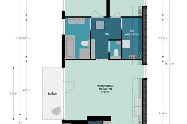 Foto #21 Appartement Derde Oosterparkstraat Amsterdam