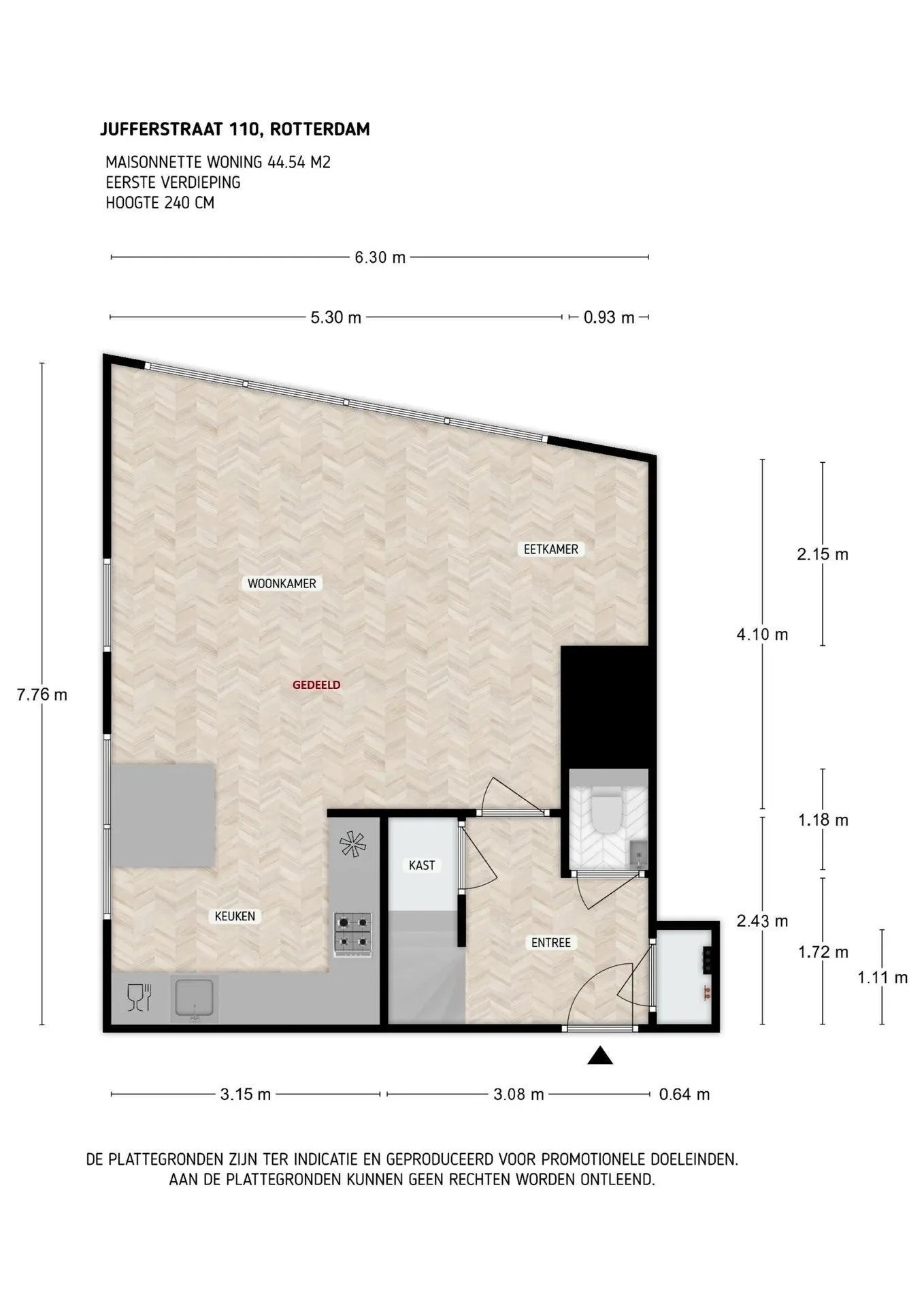 Foto #12 Appartement Jufferstraat Rotterdam