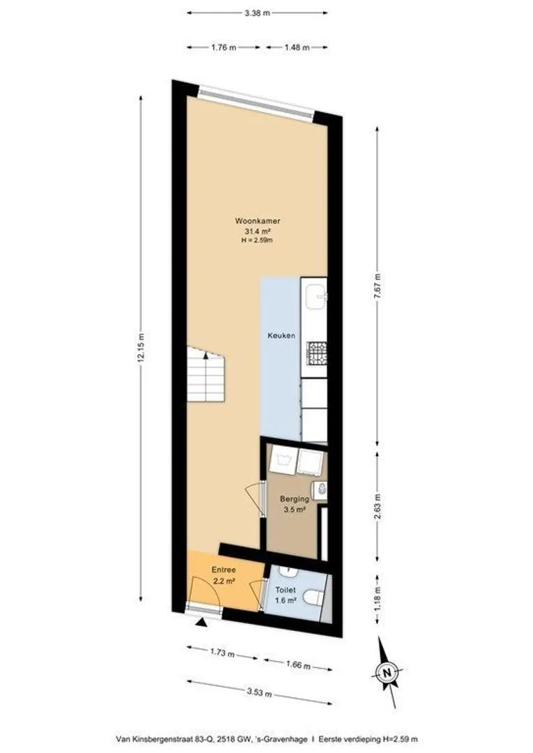 Foto #23 Appartement Van Kinsbergenstraat Den Haag