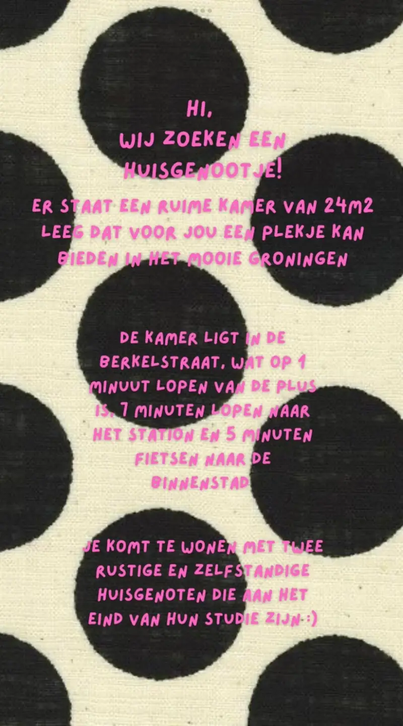 Foto #1 Kamer Berkelstraat Groningen
