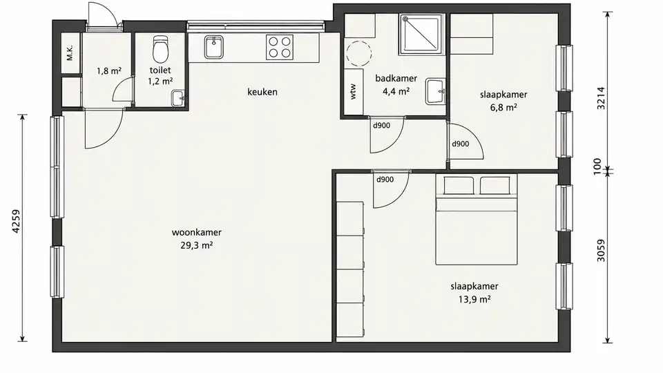 Foto #1 Appartement Berg Nuenen
